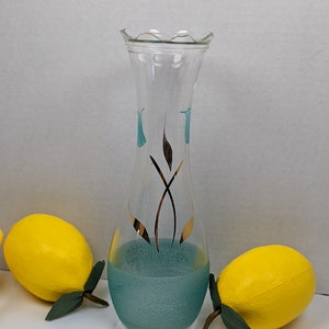 Vase à fond dépoli peint à la main Bartlett Collins vintage des années 1950