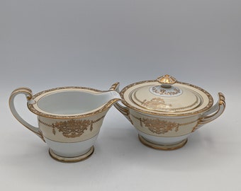 Noritake Penelope #4781Cream et Sucrier Couvert