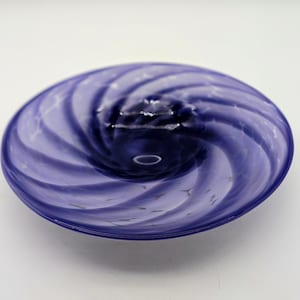 Hand Blown Purple and White Glass Bowl by ALBO Glass Kansas