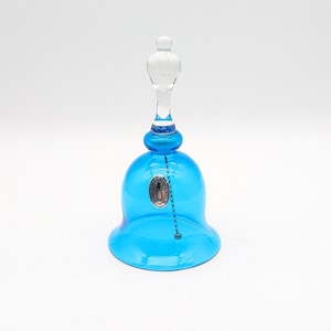 Vintage Pilgrim Hand Blown Art Glass Bell Light Cobalt Blue
