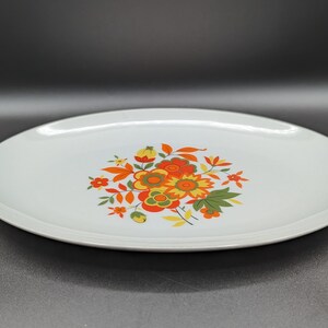 Vintage Fine Seyei China Ilikai #7006 Oval Platter White with Yellow & Orange Floral