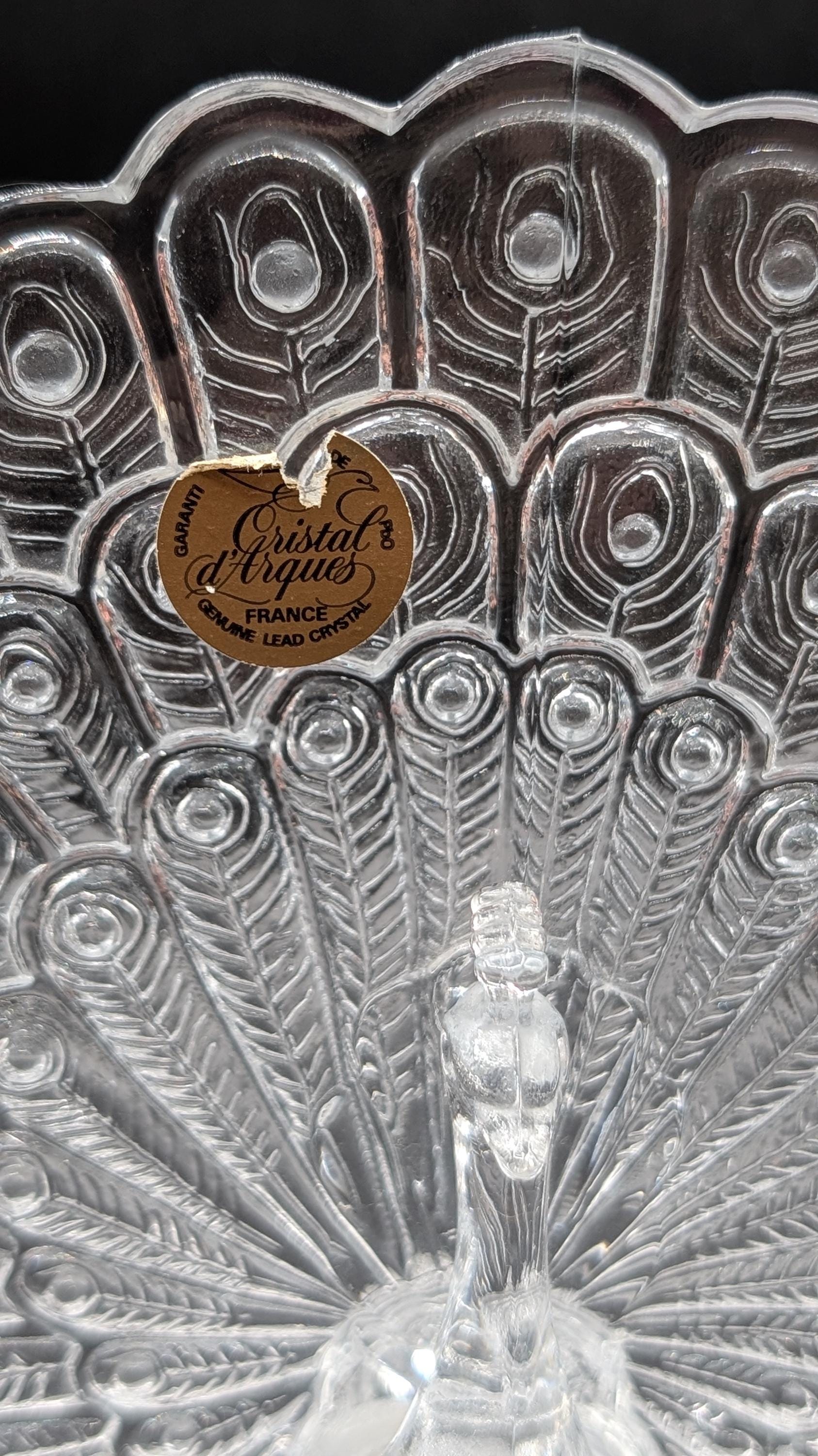 Paon cristal d'Arques - Décoration