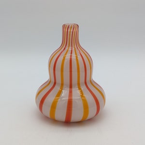 Bright & Colorful Red Orange Swirled Double Gourd Vase