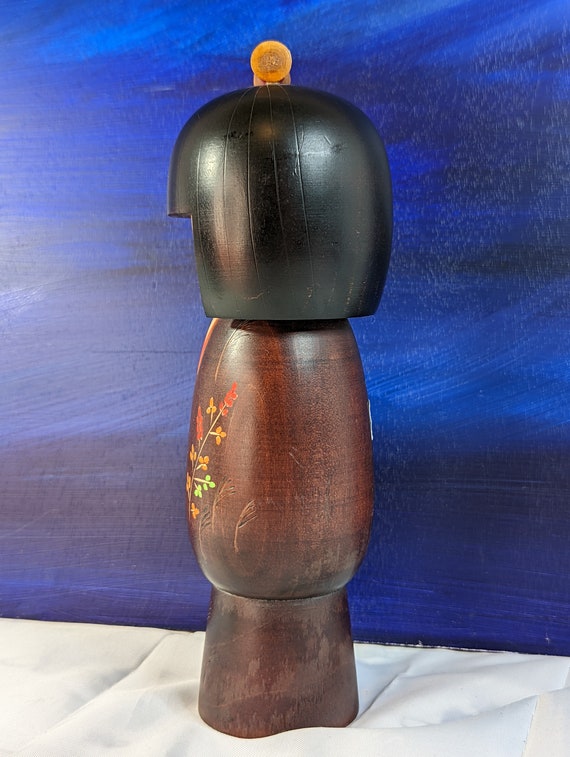 kokeshi Big Floral Kokeshi Doll by Kazuo Takamizawa - Kokeshi Japan