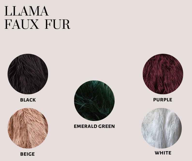 Black faux fur llama coat, Shaggy jacket, Long line midi coat image 6