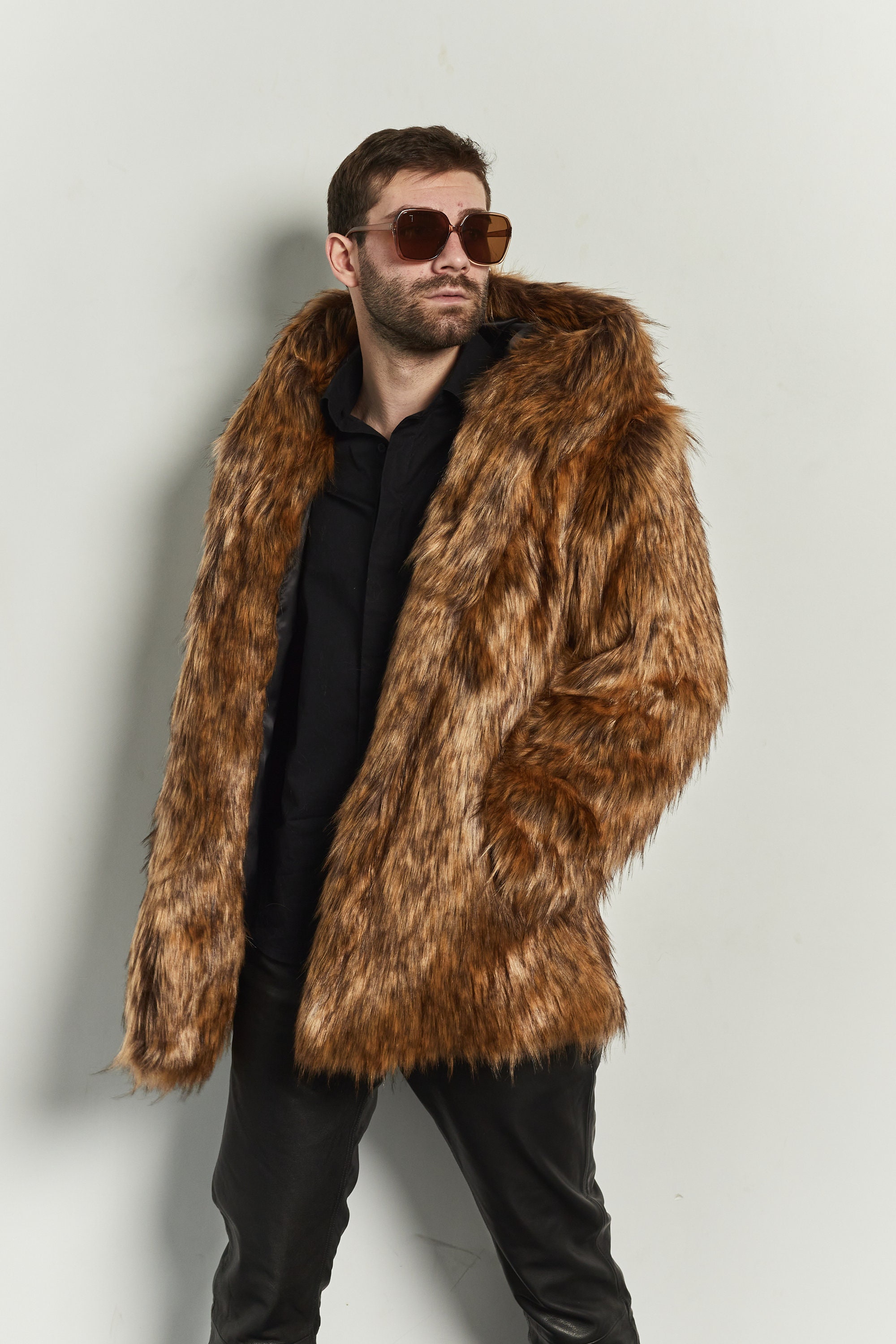 Hooded Fox Faux Fur Coat: Short Winter Jacket - Etsy
