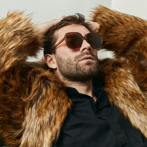 Luxury faux fur coat
