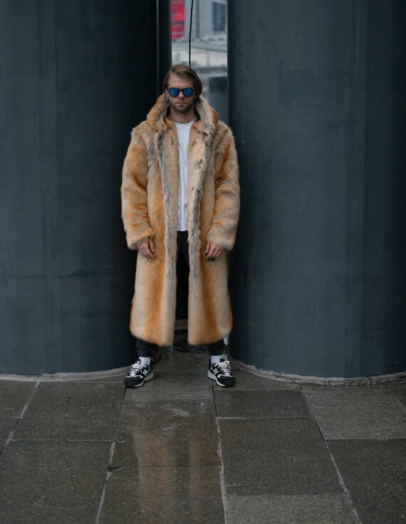 Long Hooded Fox Faux Fur Coat Men S With Oversize Ireland Long Hooded Fox Faux Fur Coat Men S, Faux Fox Fur Coat Mens