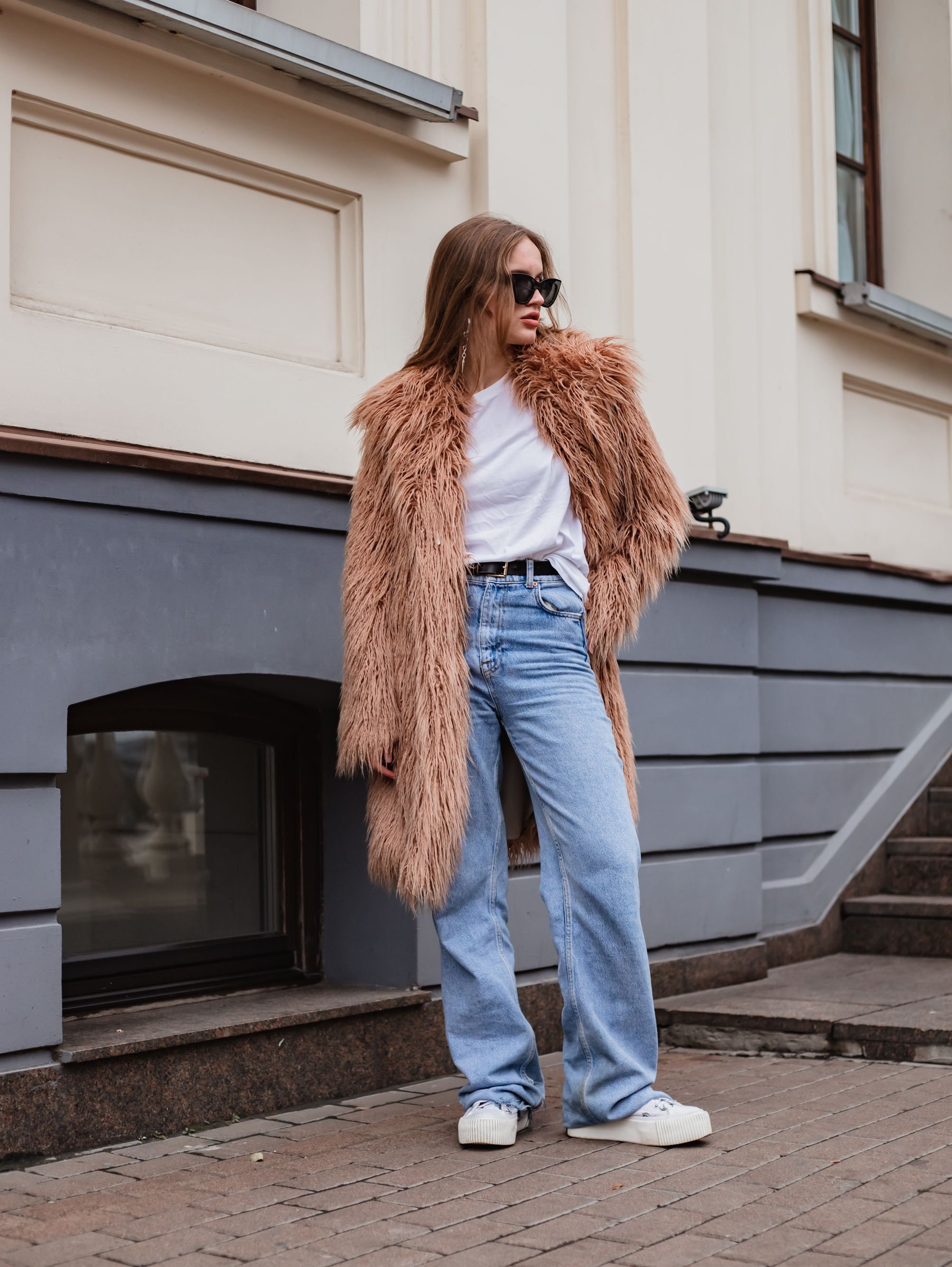 Shaggy Faux Fur Coat - Etsy Canada