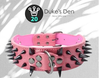 pink studded collar