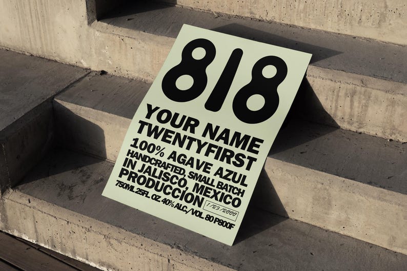 Customizable 818 21st Birthday Poster - Etsy