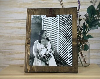 Rustic Clipboard Frame for an 8x10 Picture Frame with Rustic Clip Photo Frame Farmhouse Clipboard Frame for an 8x10 Photo Frame as a Gift