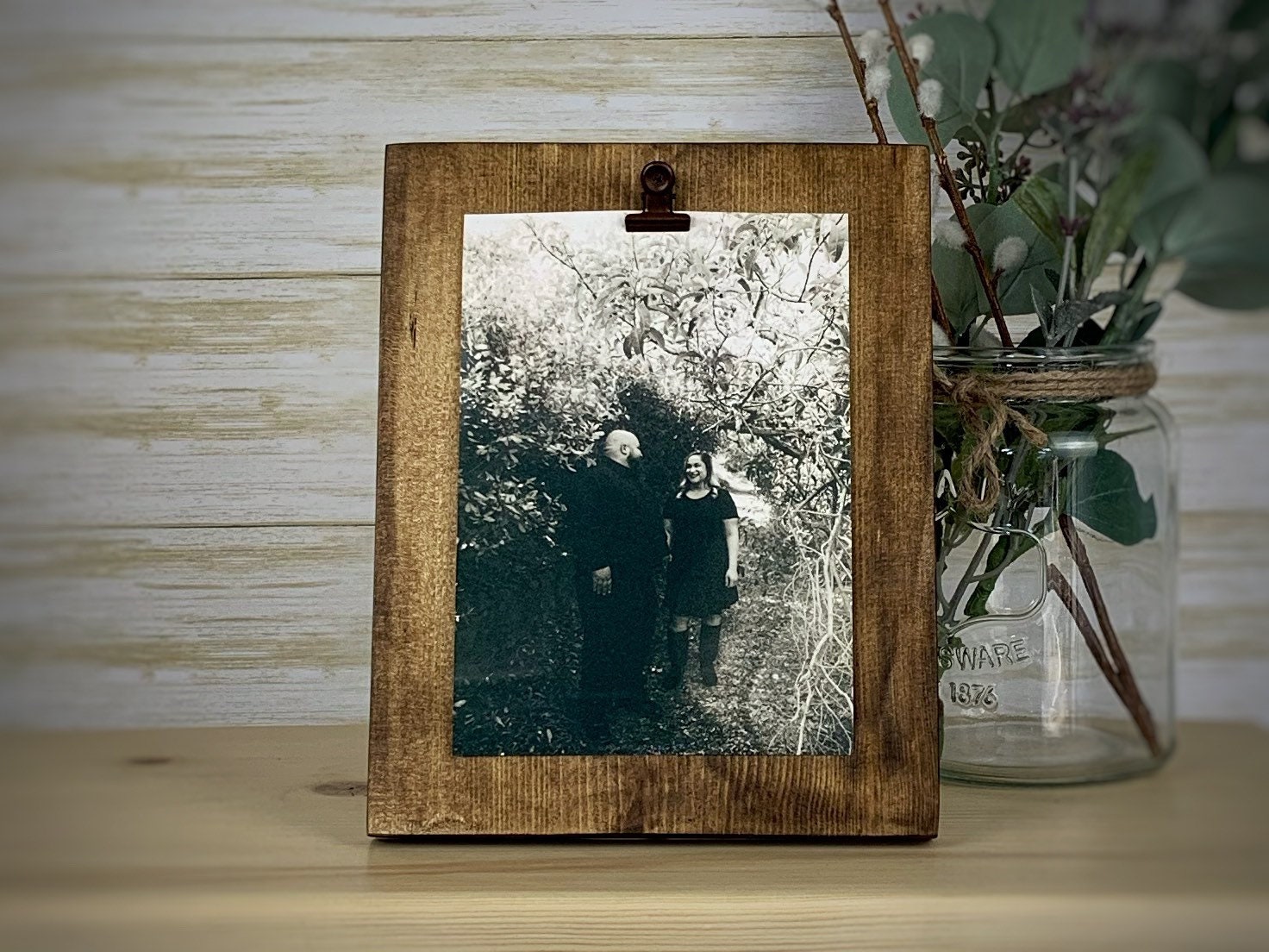 Handmade 4x6 Wooden Picture Frame Set, Rustic Photo Holder for Gift, Acacia  Wood Frame set of 2 