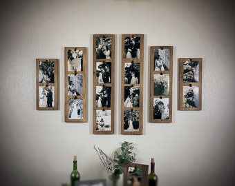 Family Multi Picture Clipboard Frame Collage Set for 4x6 or 5x7 Pictures Wall Board Frames with Clips, Clipboard Wall Collage Frames Set