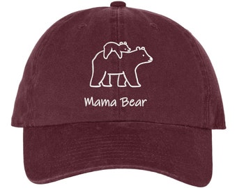 Mama Bear Stitched Baseball Cap
