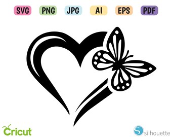 Free Free 84 Heart Shaped Butterfly Heart Svg SVG PNG EPS DXF File