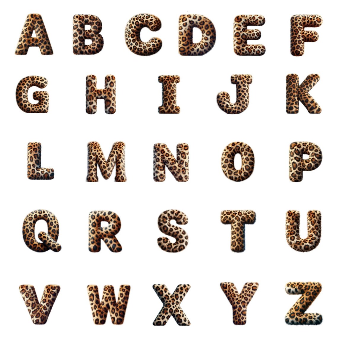 Leopard Letters Font Leopard Fur Alphabet Png Doodle Letters Doodle ...