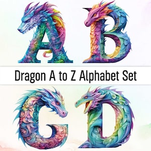 Dragão Clipart Png Letras de Dragão Fonte de Dragão Alfabeto Clipart Letras Decorativas Doodle Fonte Alfabeto Sublimação Desenhos Clipart Bundle
