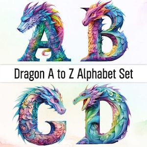 Dragon Clipart Png Dragon Letters Dragon Font Alphabet Clipart Decorative Letters Doodle Font Alphabet Sublimation Designs Clipart Bundle