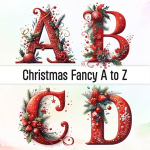 Glitter Christmas Font Clipart Enfeite de Natal Png Nome de Natal Aquarela Alfabeto Fantasia Png Doodle Letras Doodle Fonte