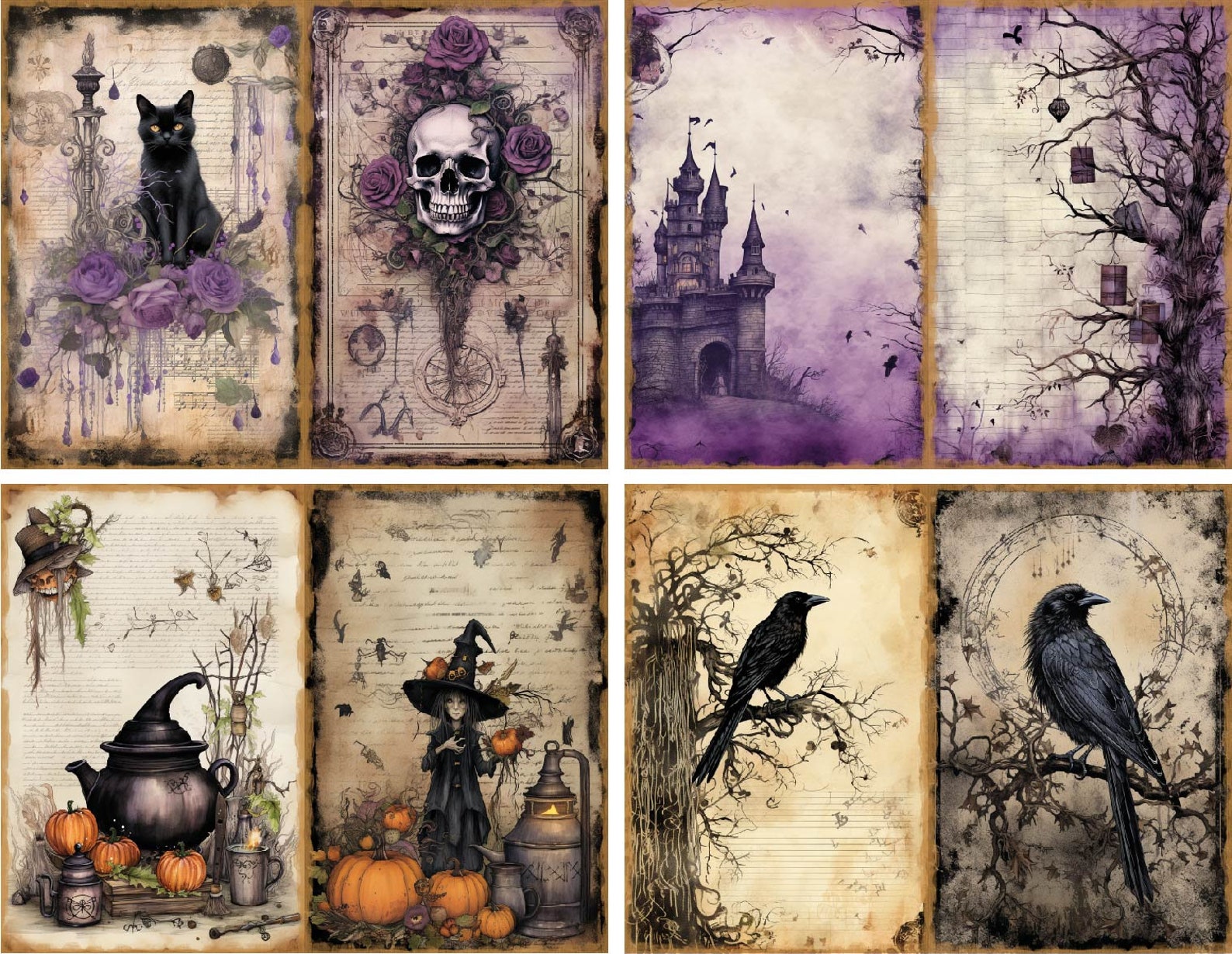 Witch Junk Journal Printable Halloween Junk Journal Magic Journal Witch ...
