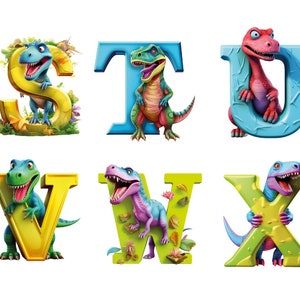 Dinosaur Clipart Png Dinosaur Font Dinosaur Letters Alphabet Png Decorative Doodle Letters Alphabet Clipart Dinosaur Sticker Sublimation Png image 4