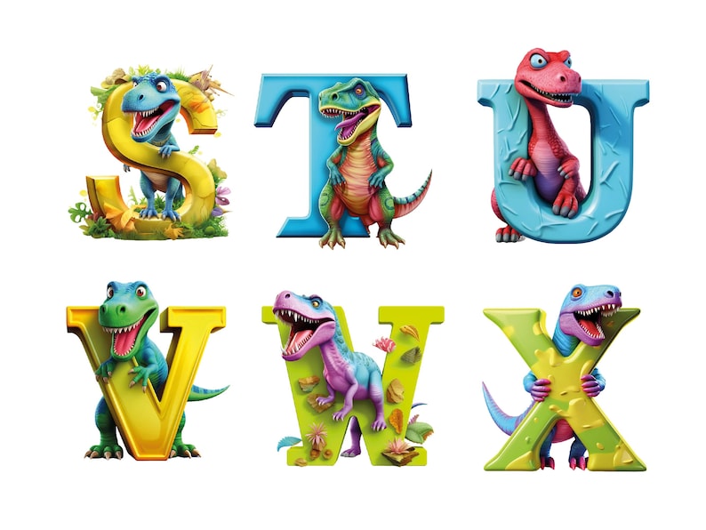 Dinosaur Clipart Png Dinosaur Font Dinosaur Letters Alphabet Png Decorative Doodle Letters Alphabet Clipart Dinosaur Sticker Sublimation Png image 4