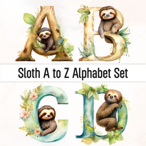 Preguiça Png Preguiça Clipart Preguiça Alfabeto Png Doodle Letras Letras Do Alfabeto Animal Aquarela Clipart Doodle Fonte Png Letras Sublimação Png