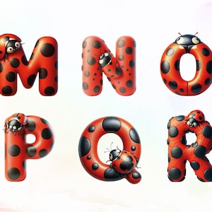 Ladybug Font Ladybug Letters Png Ladybug Clipart Alphabet Png Doodle ...