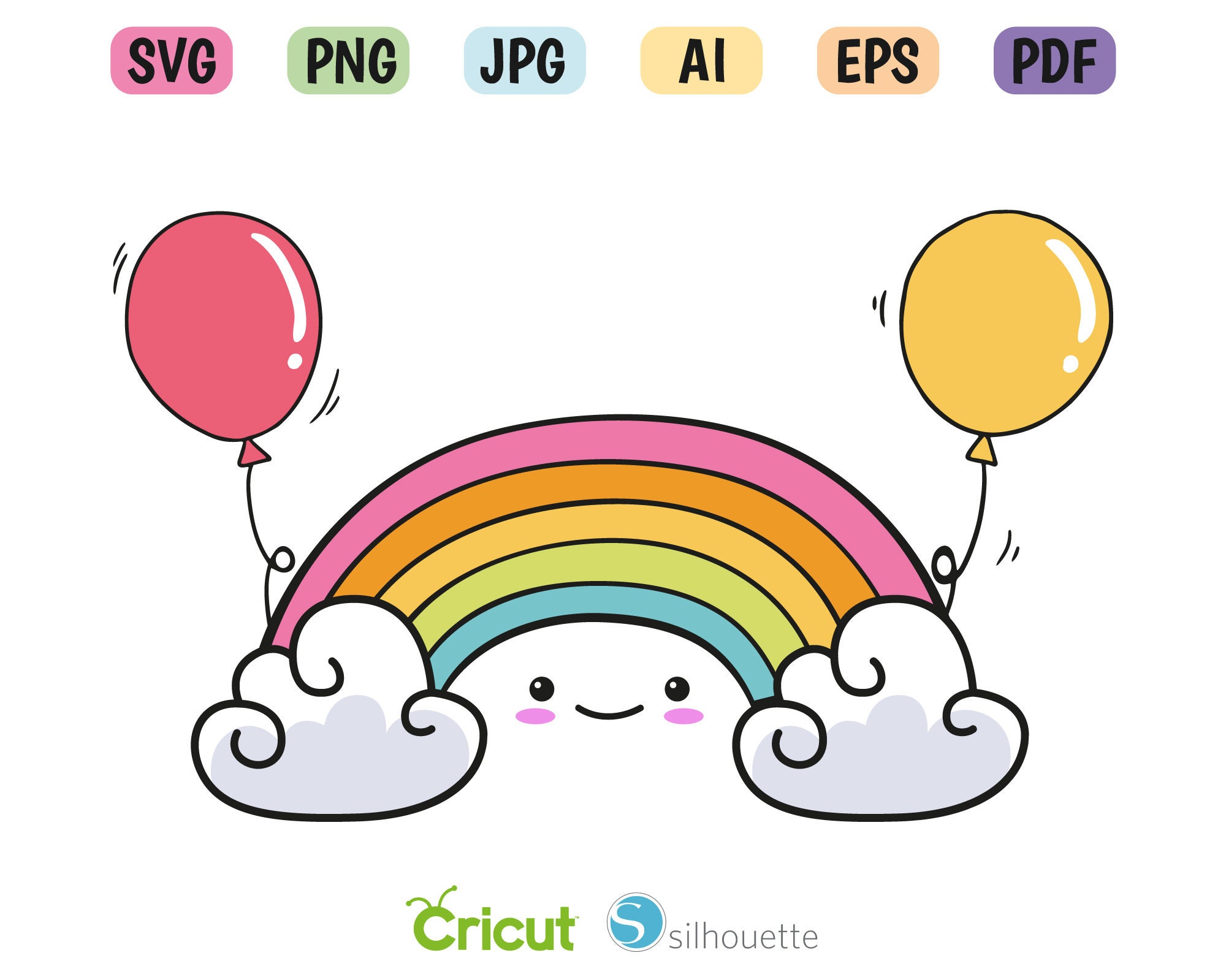 Download Rainbow Svg File Cricut Rainbow Png Kid Svg Rainbow Baby Etsy