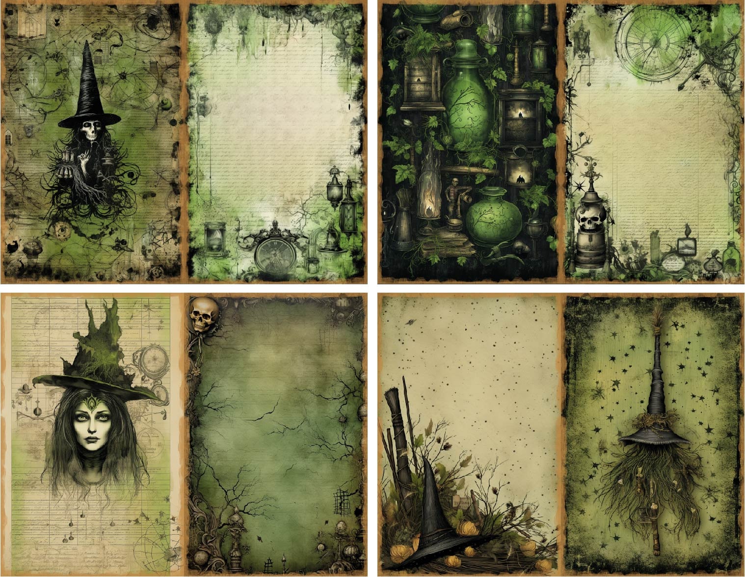 Witch Junk Journal Printable Halloween Junk Journal Magic Journal Witch ...