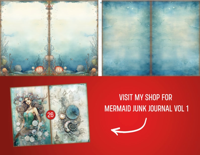 Mermaid Junk Journal Kit Junk Journal Printable Mermaid Journal Sea ...