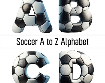 Soccer Png Soccer Letter Clipart Alphabet Png Doodle Letters Png Doodle Alphabet Doodle Font Soccer 3D Letters Decorative Digital Stickers