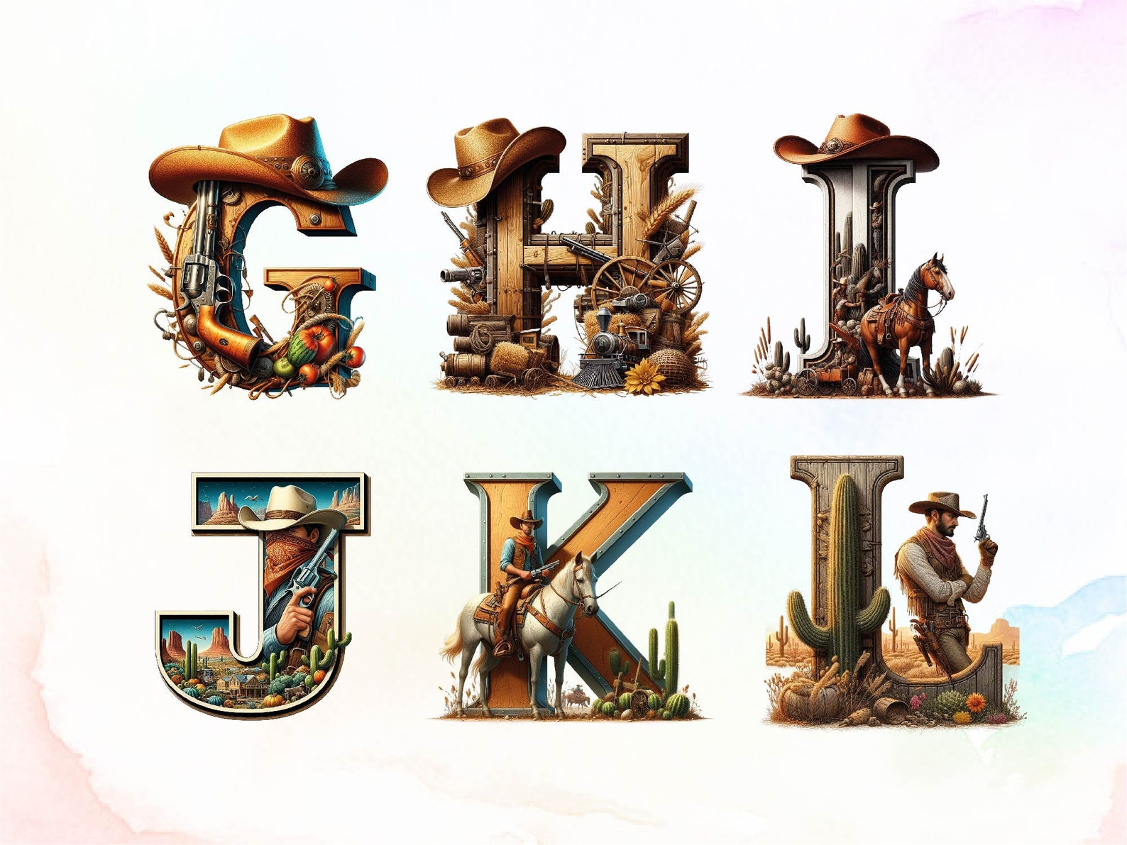Western Clipart Png Western Font Western Letters Country Clipart Cowboy ...