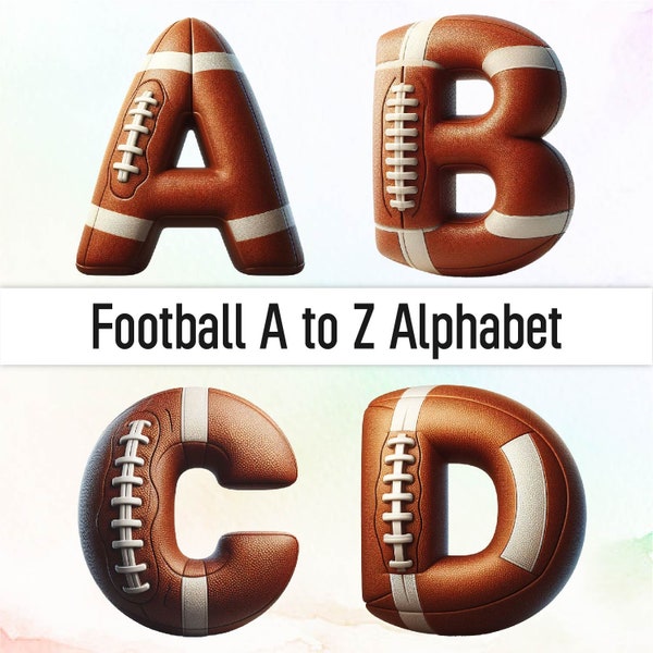 Football Png Football Letter Font Clipart Alphabet Png Doodle Letters Png Doodle Alphabet Doodle Font 3D Letters Decorative Digital Stickers