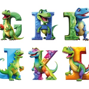 Dinosaur Clipart Png Dinosaur Font Dinosaur Letters Alphabet Png Decorative Doodle Letters Alphabet Clipart Dinosaur Sticker Sublimation Png image 2