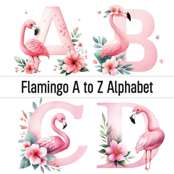 Flamingo Png Clipart Flamingo Font Alphabet Letters Flamingo Print Wallpaper Sticker Doodle Letters Watercolor Clipart Popular Png