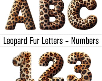 Leopard Letters Font Leopard Fur Alphabet Png Doodle Letters Doodle Font 3D Letters Clipart Leopard Print Bundle Font Bundle