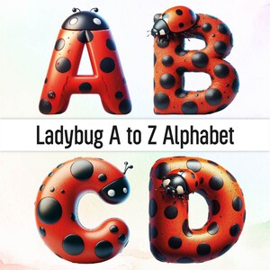Ladybug Font Ladybug Lettere Png Ladybug Clipart Alfabeto Png Doodle Lettere Doodle Font Lettere 3D Adesivi Digitali Alfabeto Stampabile