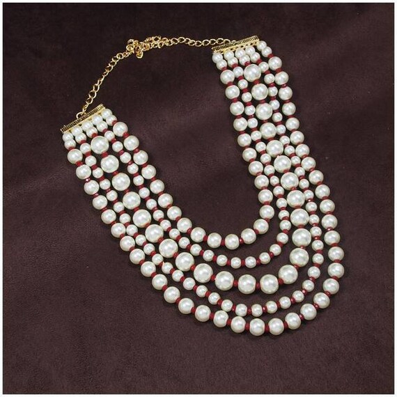 New Pearl Beads Necklace With White 