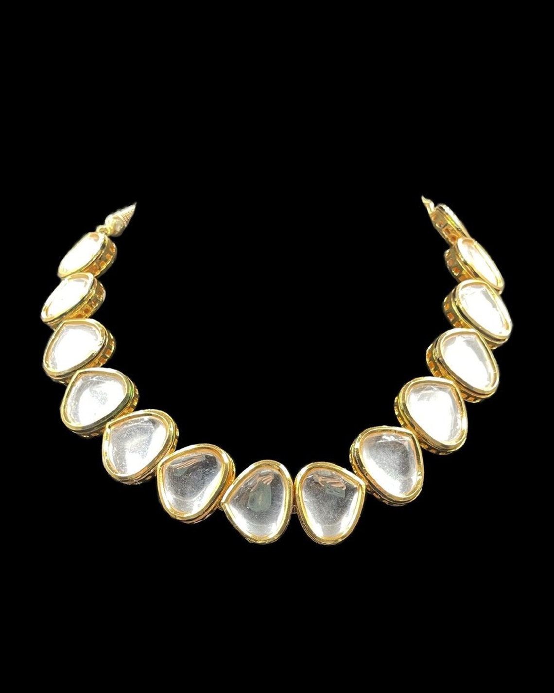 White Pearl Choker Kundan Jewelry Set Ethnic Indian Etsy