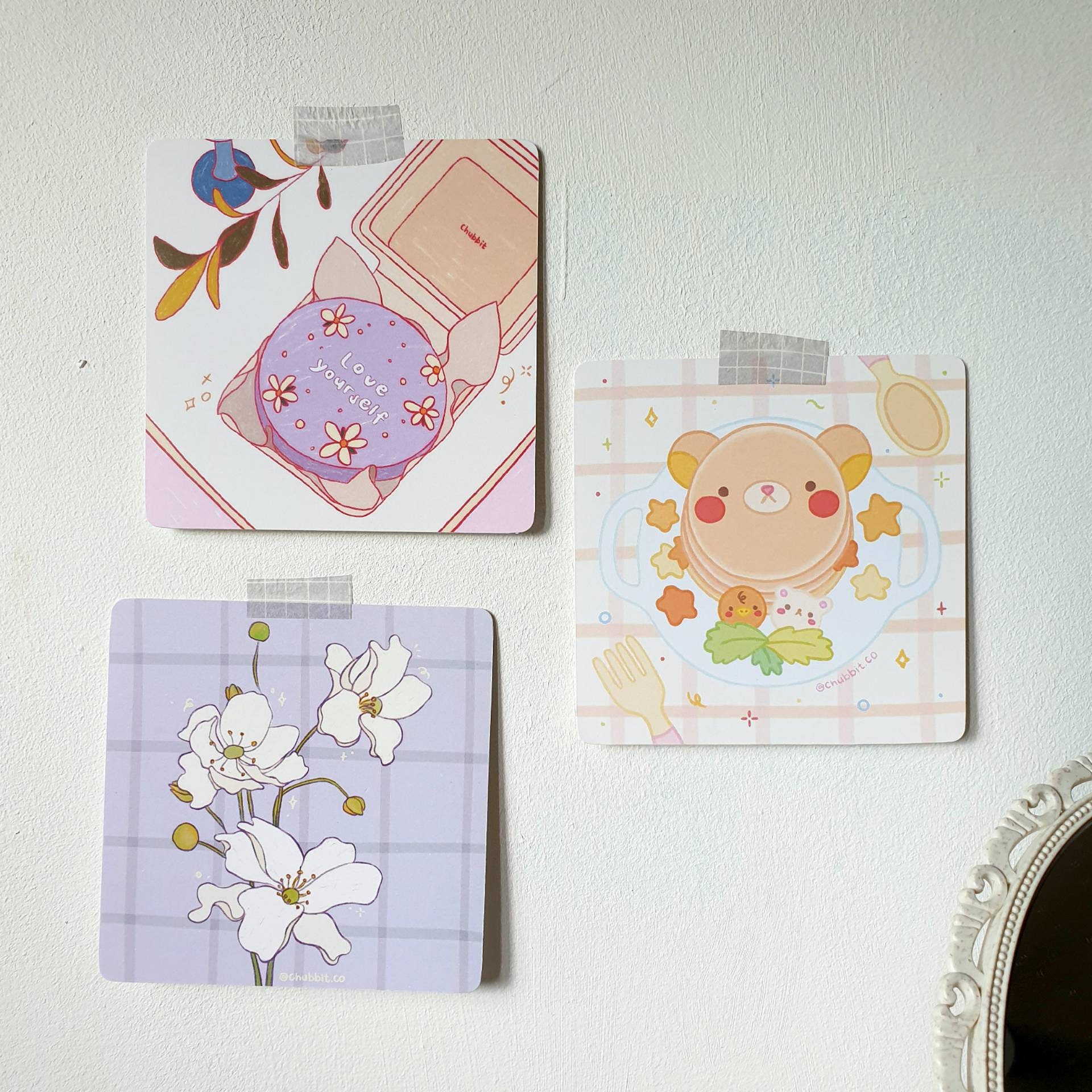 Aesthetic Prints Set Vintage Themed Wall Decor Floral Etsy