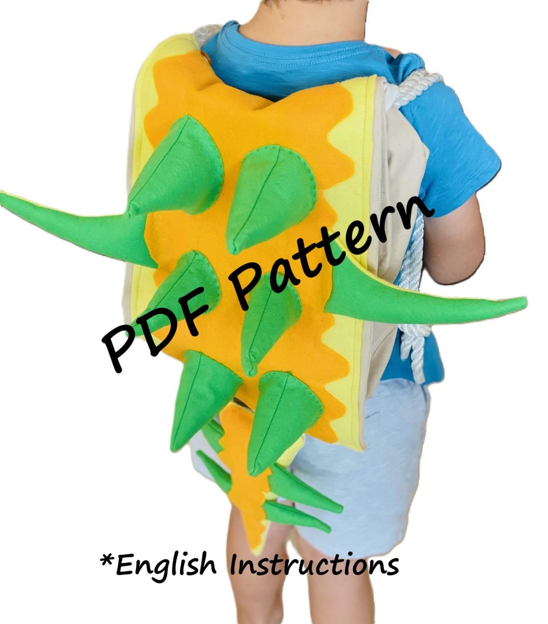 Sewing Pattern*dino Dana Inspired Backpack: Kentrosaurus - Etsy