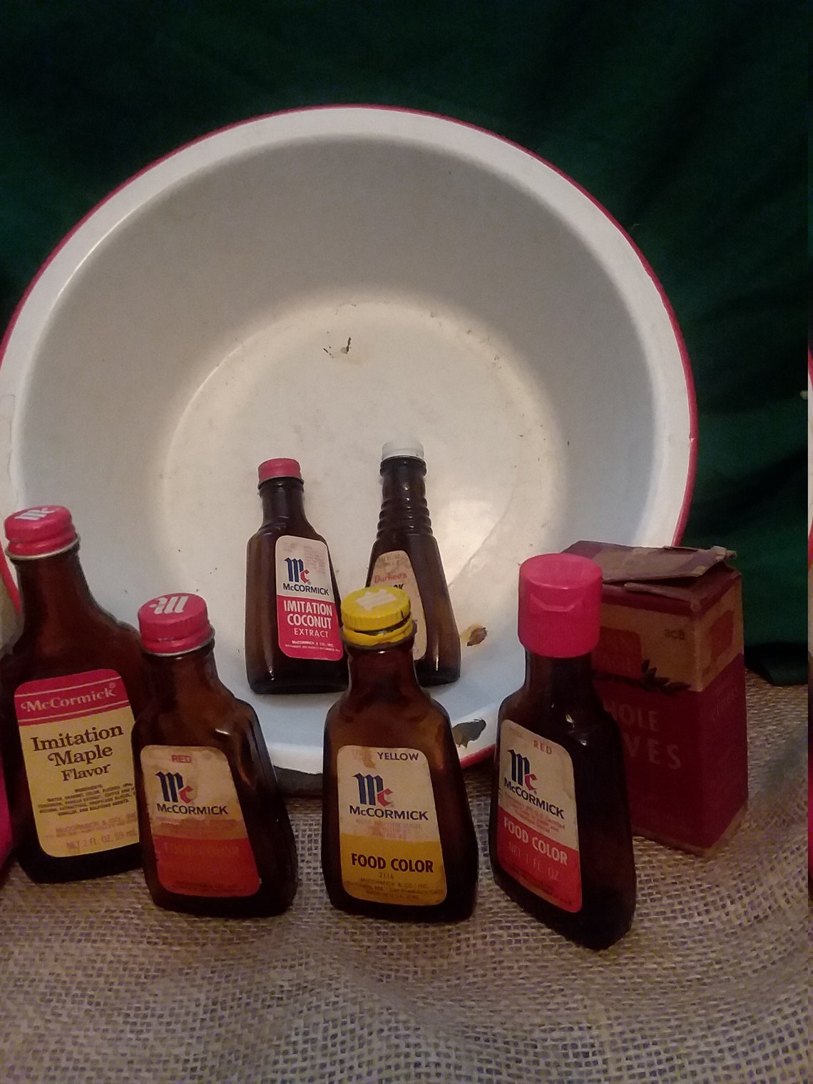 Vintage glass food coloring and flavoring bottles bottles Etsy