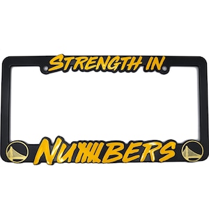 Golden State Warriors &quot;Strength in Numbers&quot; 3D Raised License Plate Frame