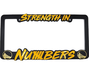 Golden State Warriors "Strength in Numbers" 3D Raised License Plate Frame