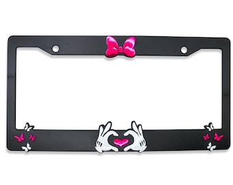 Minnie Bow V2 3D Raised License Plate Frame