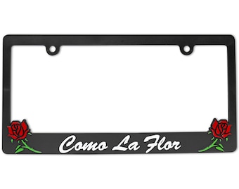 Como La Flor V2 3D Raised License Plate Frame