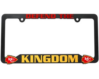 Kansas City Chiefs "Defend the Kingdom" 3D Raised License Plate Frame