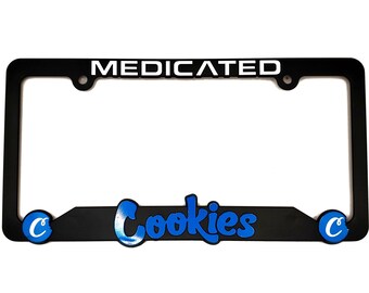 Cookies Medicated 3D Raised License Plate Frame